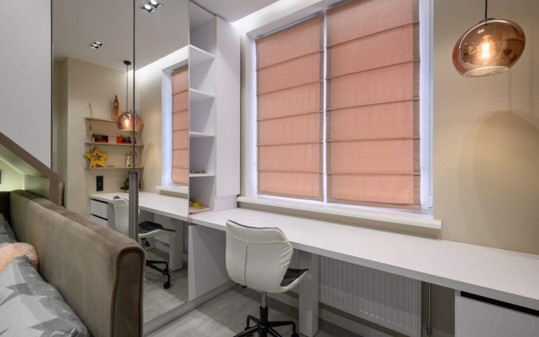 Details of childrens bedroom with elegant and modern details